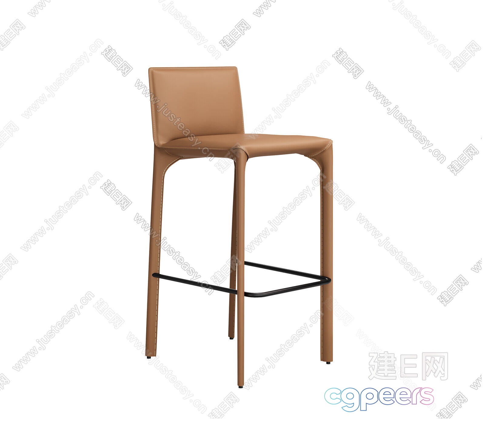 Modern Tall Bar Stool 3D Model - 23126 - VRAY Render