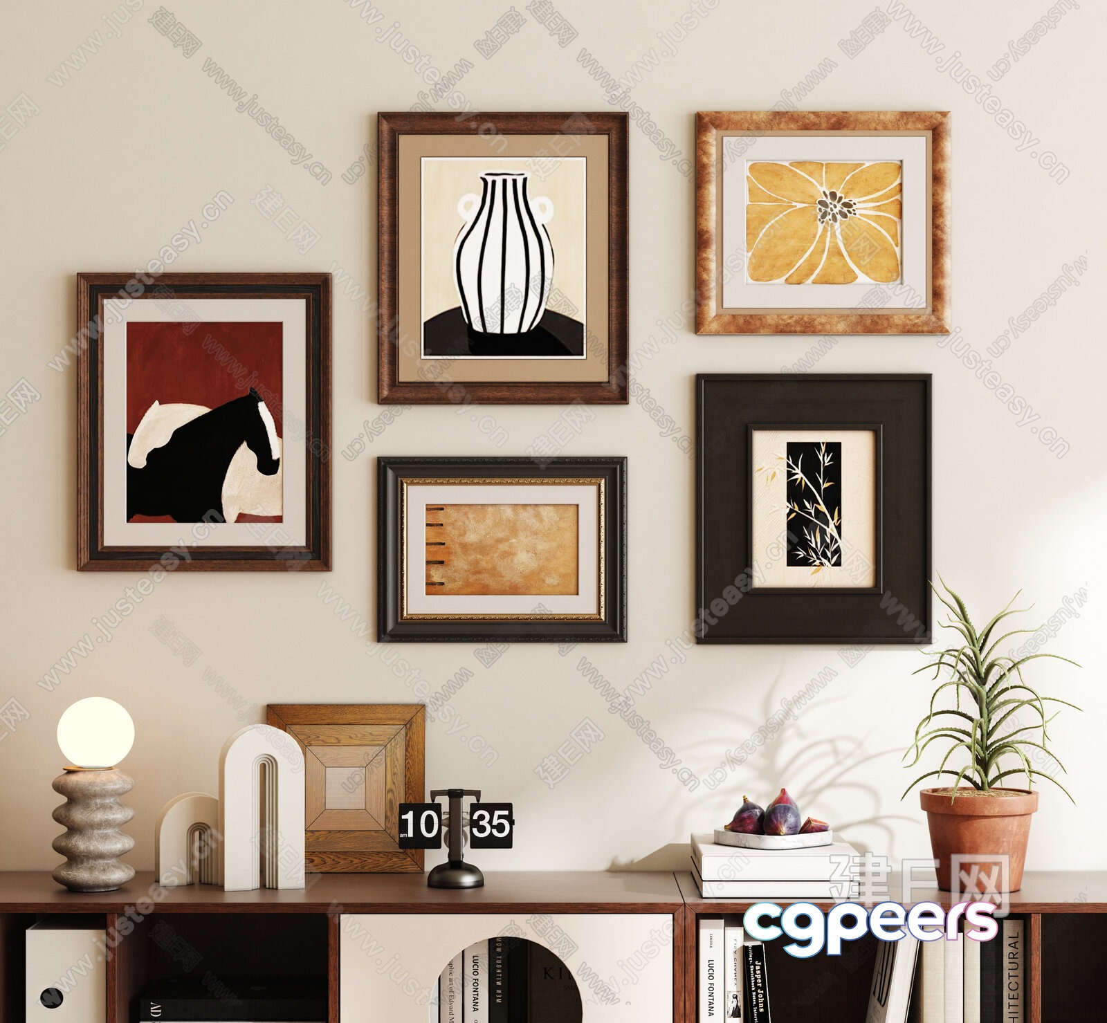 Minimalist Wall Art 3D Model - 8060 - VRAY Render Minimalist Wall Art 3D Model - 8060 - VRAY Render