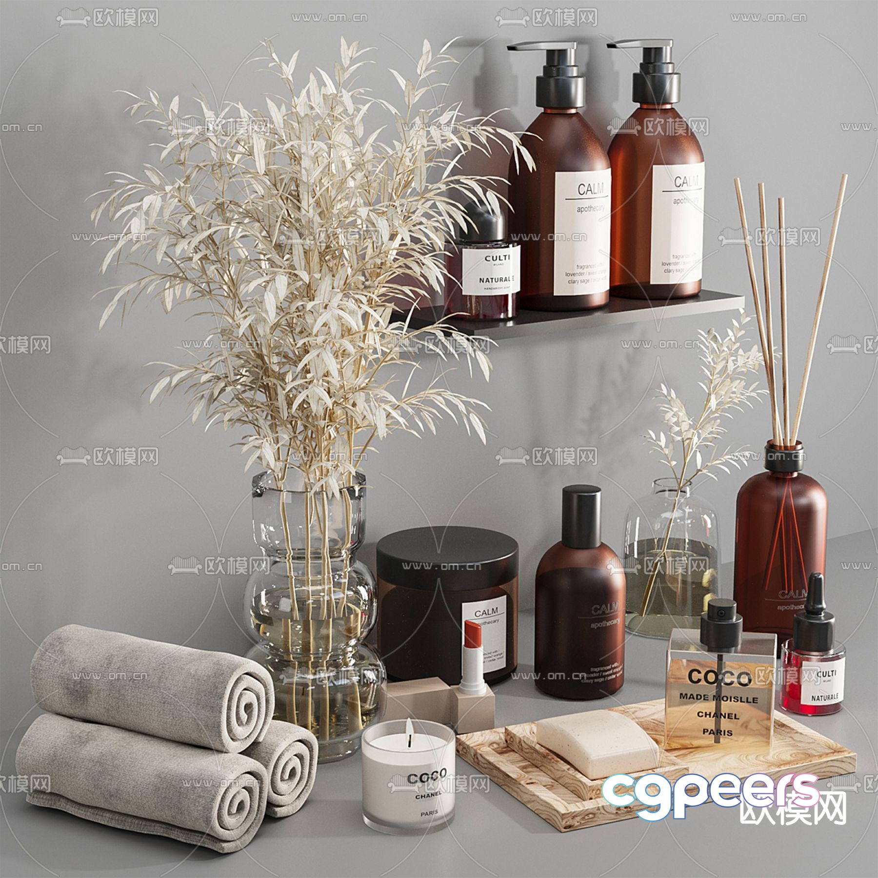 Cozy Bathroom Decor 3D Model - 5122 - VRAY Render Cozy Bathroom Decor 3D Model - 5122 - VRAY Render