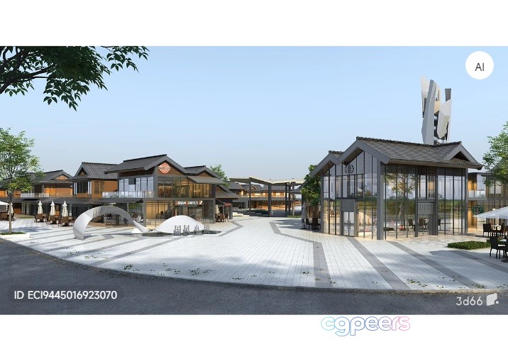A Modern Architectural Design 3D Model - 12046 - VRAY Render
