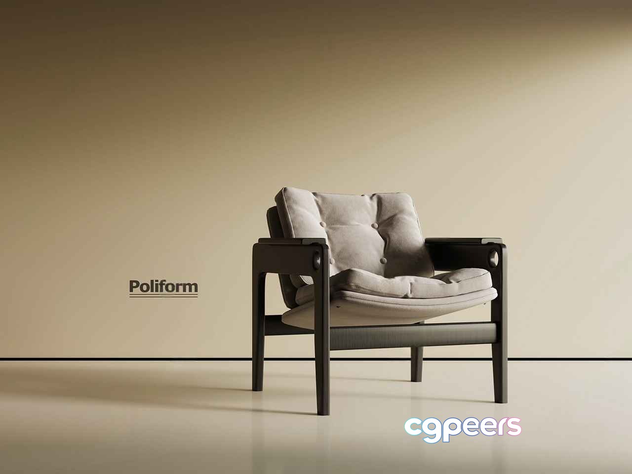 Modern Wooden Chair 3D Model - 8763 - VRAY Render