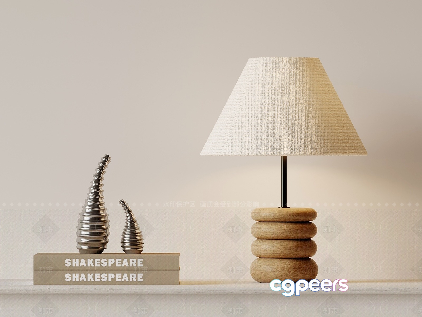 Modern Table Lamp 3D Model - 1077 - VRAY Render