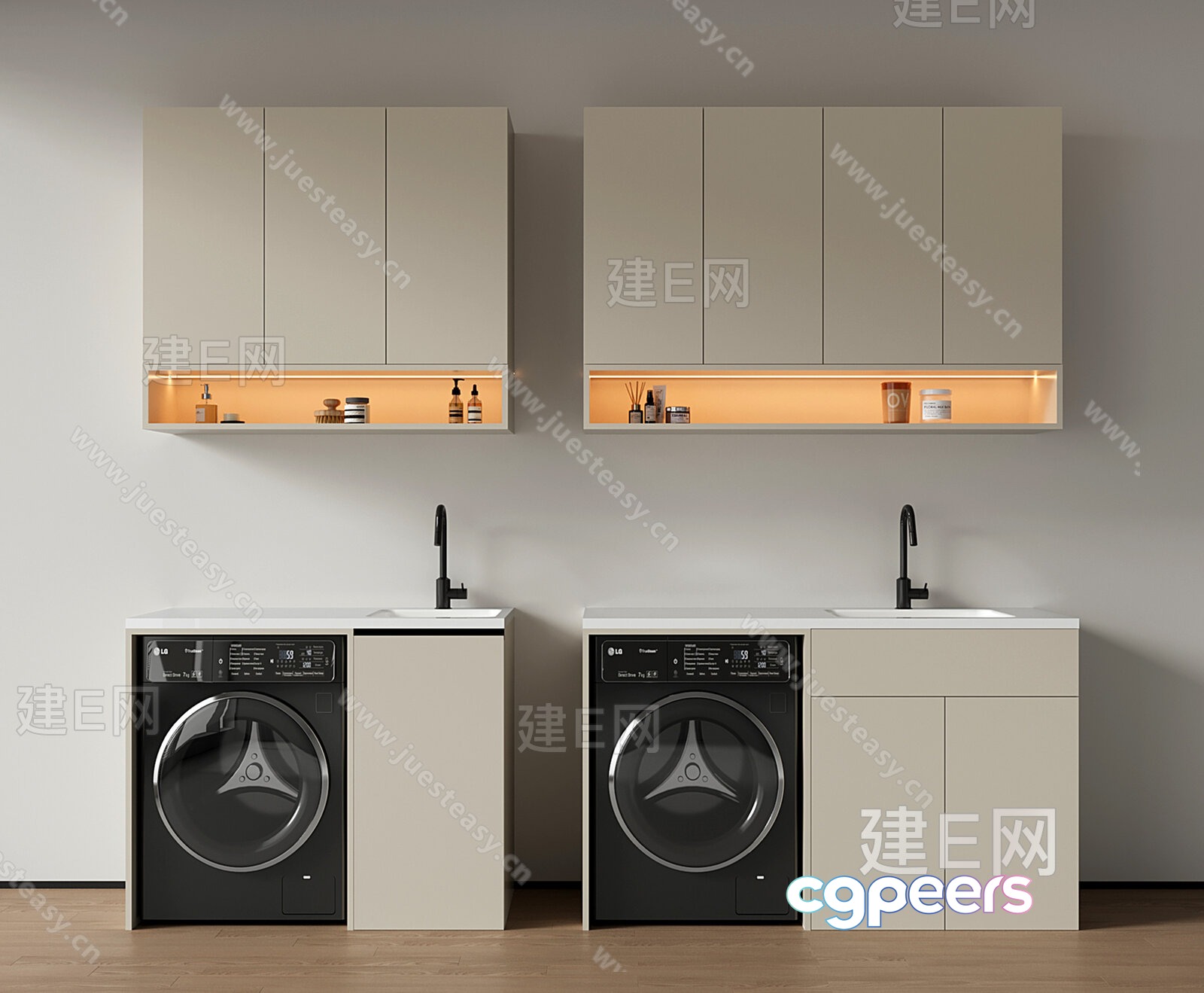 Modern Laundry Room 3D Model - 3138 - VRAY Render