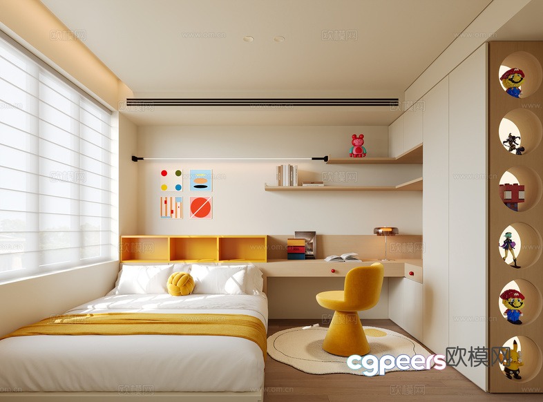 Cozy Children'S Bedroom 3D Model - 16872 - CORONA Render