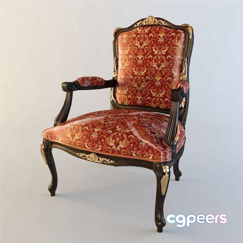 Wooden Armchair 3D Model - 7755 - VRAY Render