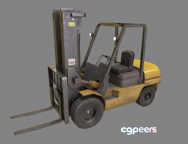 3D Game Assets - Forklift Truck Yellow Low-poly 3D Game Assets - Forklift Truck Yellow Low-poly