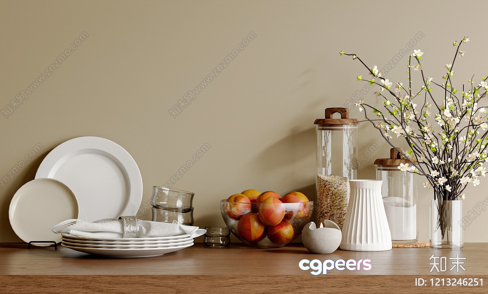 A Collection Of Kitchen Items 3D Model - 3922 - VRAY Render