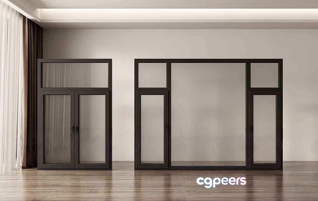 Modern Sliding Doors 3D Model - 19479 - VRAY Render Modern Sliding Doors 3D Model - 19479 - VRAY Render