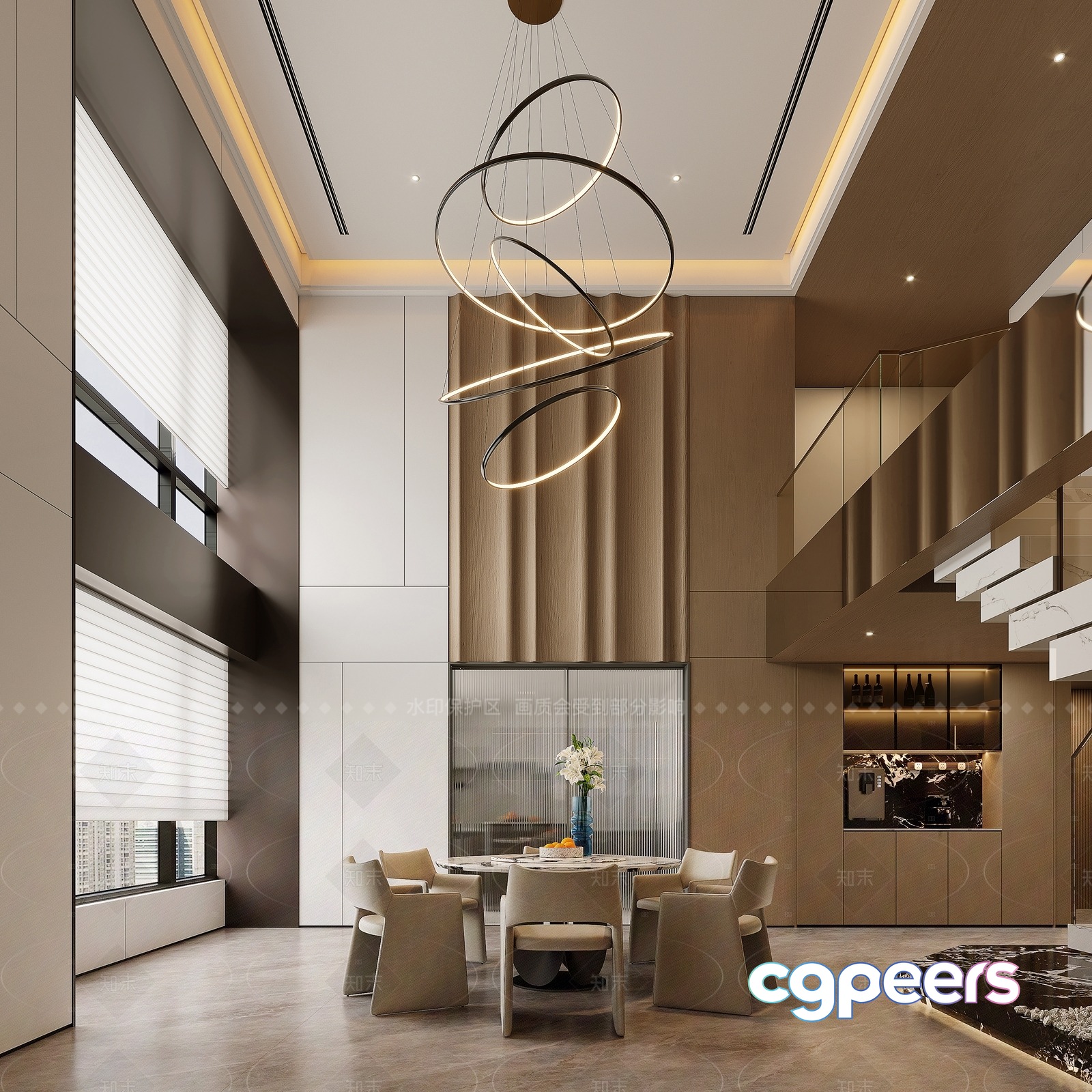 Modern Dining Room 3D Model - 11549 - VRAY Render Modern Dining Room 3D Model - 11549 - VRAY Render