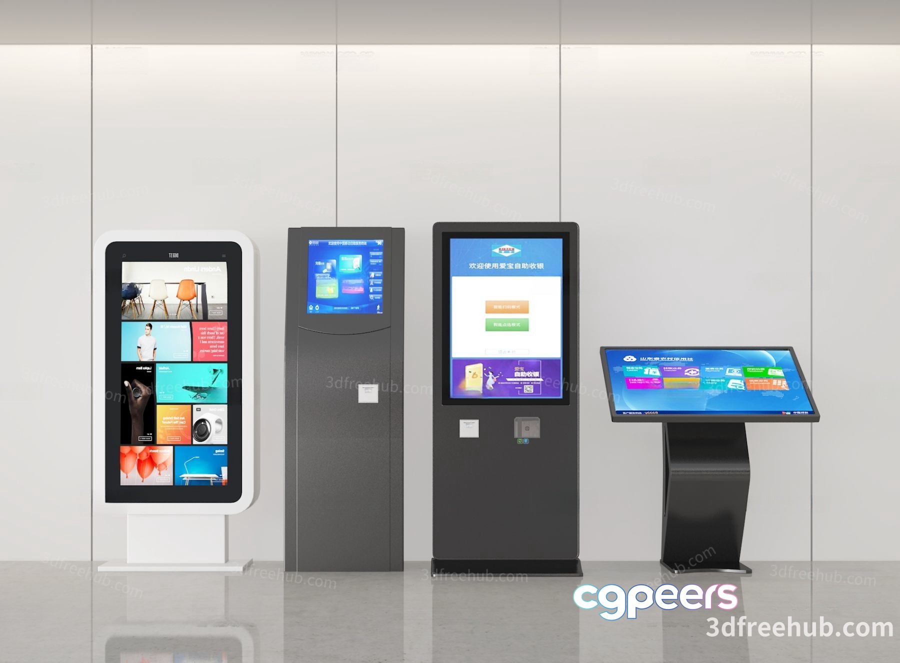 Digital Signage Display 3D Model - 20867 - VRAY Render Digital Signage Display 3D Model - 20867 - VRAY Render