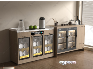 Modern Kitchen Cabinets 3D Model - 862 - VRAY Render Modern Kitchen Cabinets 3D Model - 862 - VRAY Render