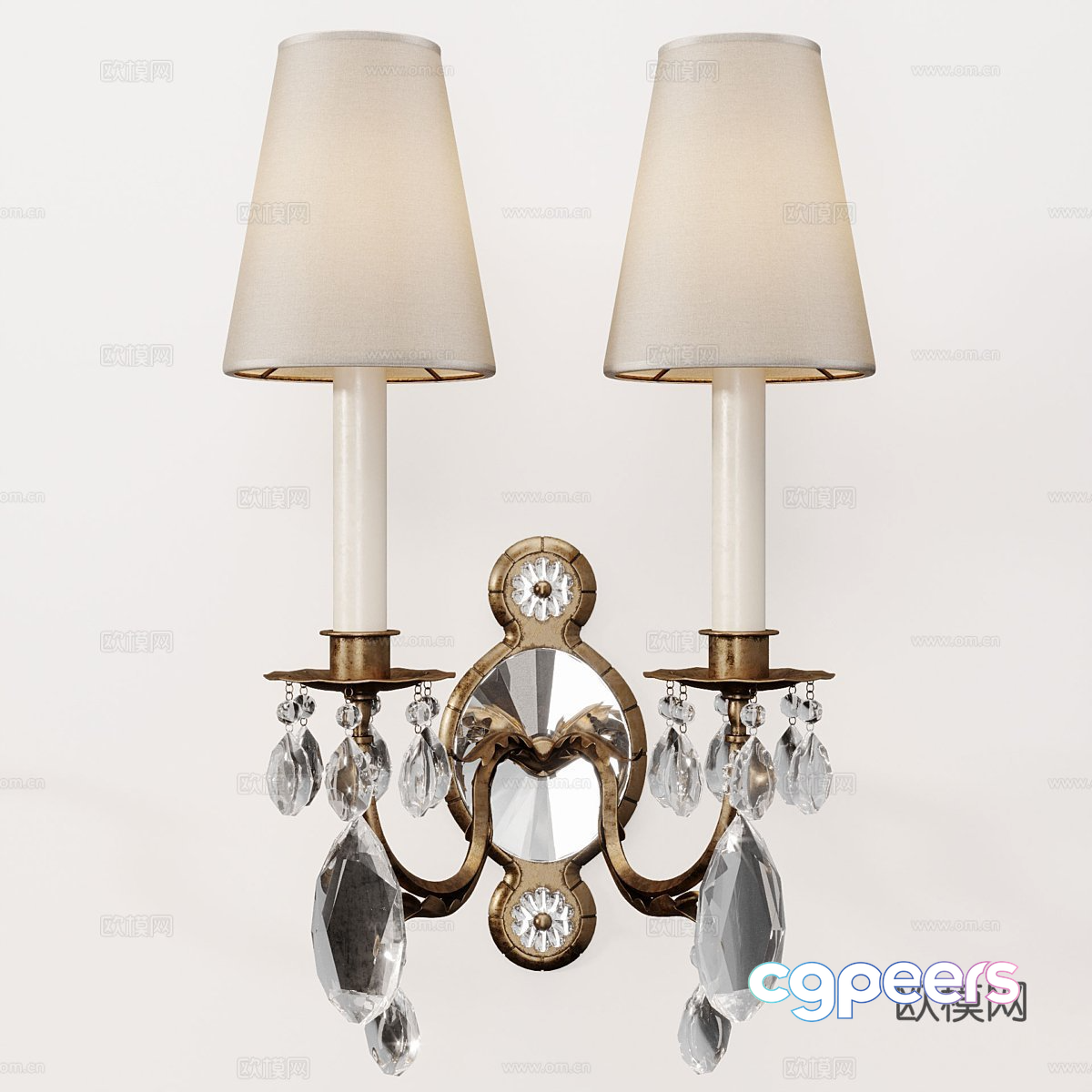 Gold Light Fixture 3D Model - 13614 - VRAY Render