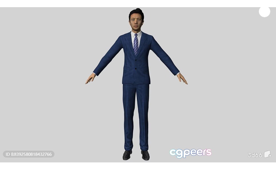 A 3D Man In A Blue Suit 3D Model - 17112 - VRAY Render A 3D Man In A Blue Suit 3D Model - 17112 - VRAY Render