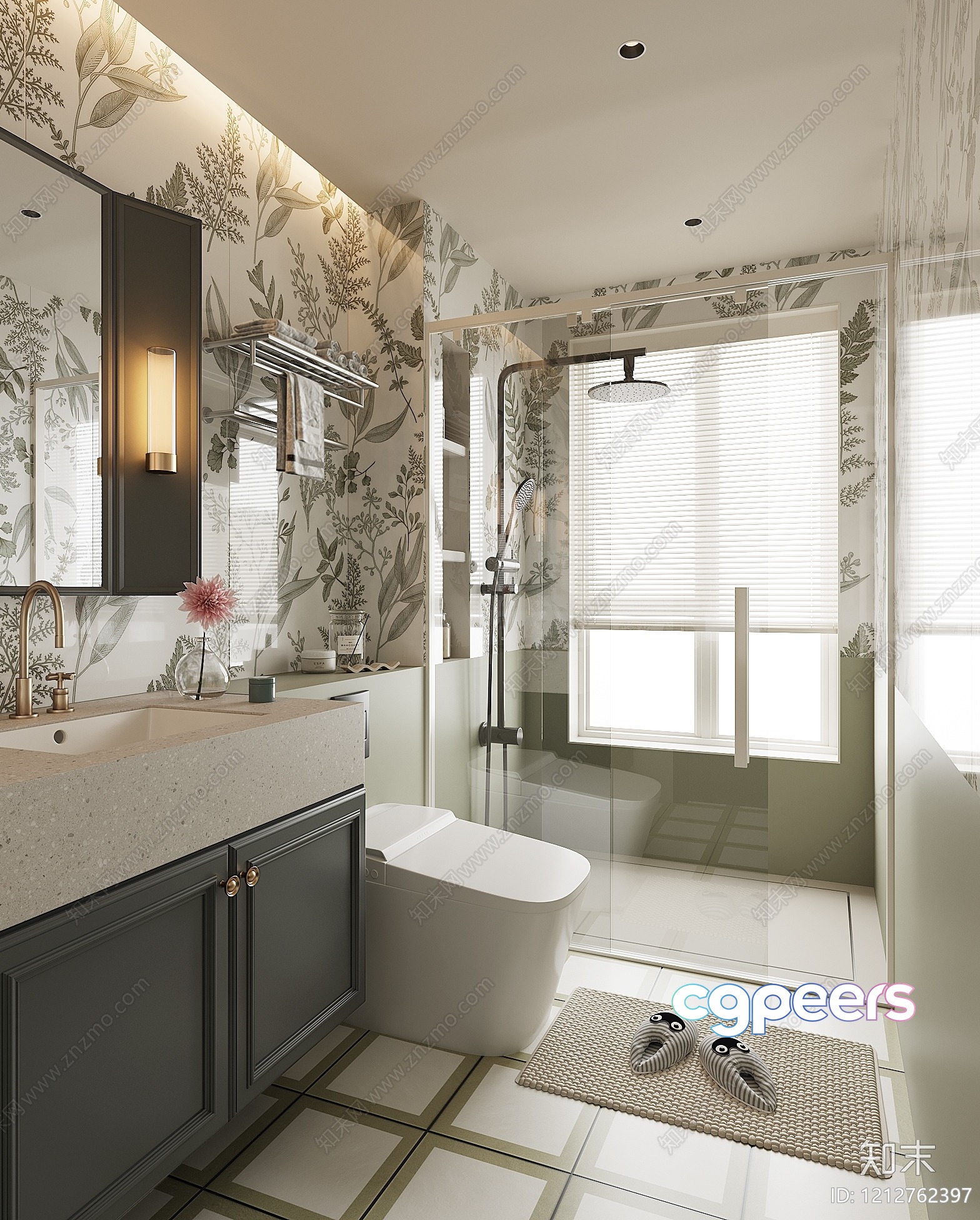 A Modern Bathroom 3D Model - 5837 - VRAY Render A Modern Bathroom 3D Model - 5837 - VRAY Render