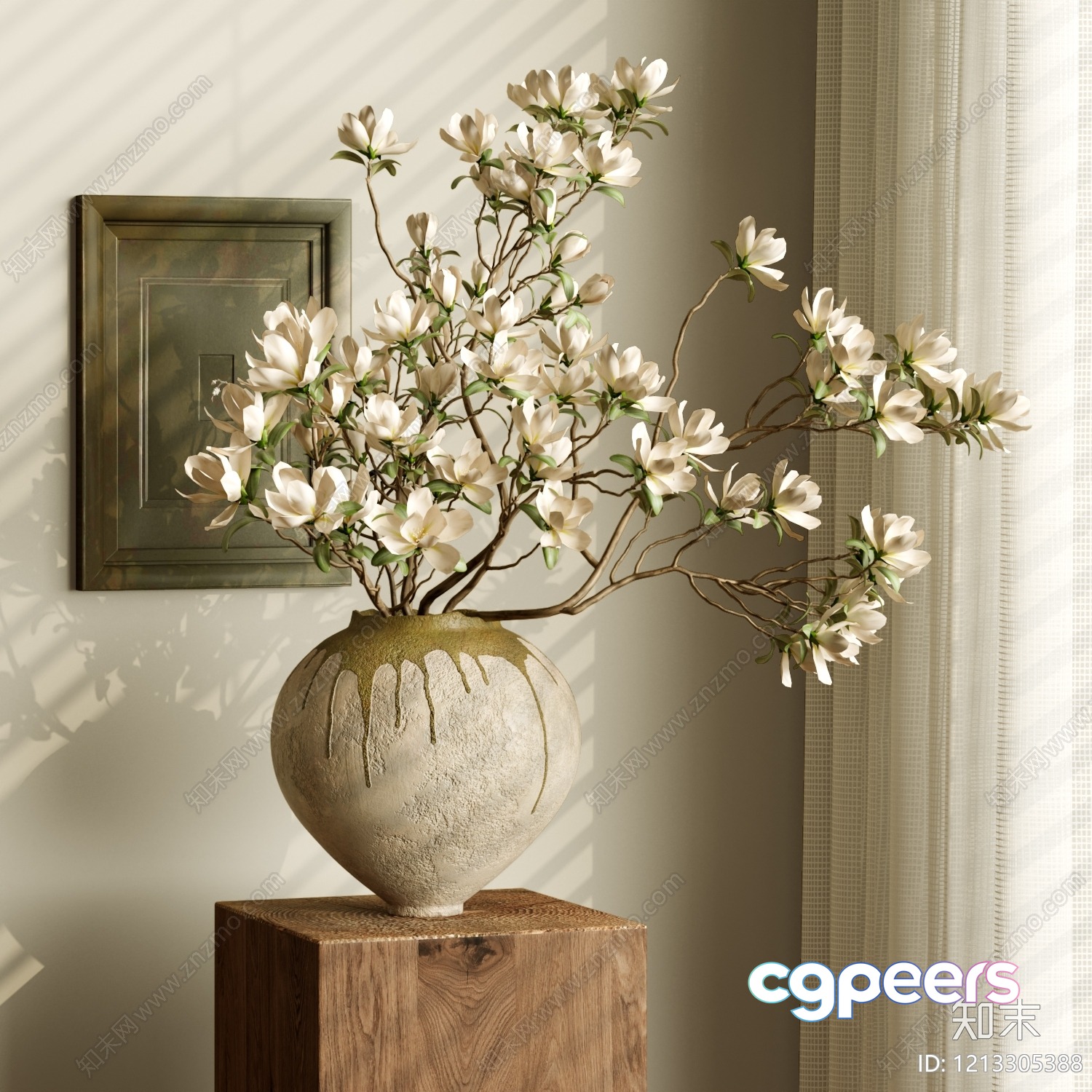 Modern Flower Vase 3D Model - 3300 - VRAY Render Modern Flower Vase 3D Model - 3300 - VRAY Render