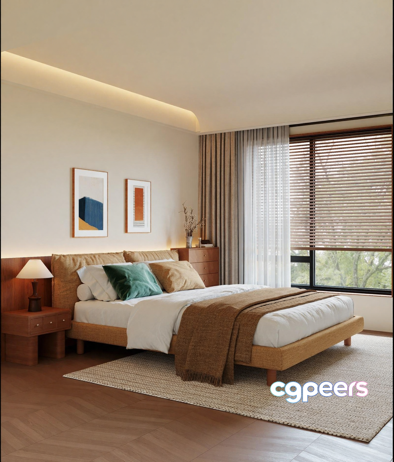Cozy Bedroom 3D Model - 4429 - VRAY Render Cozy Bedroom 3D Model - 4429 - VRAY Render