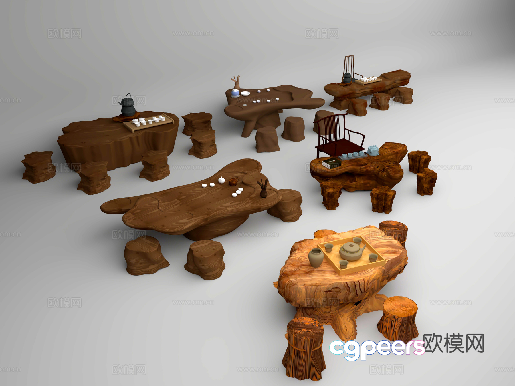 A Wooden Table With A Unique Design 3D Model - 10858 - VRAY Render A Wooden Table With A Unique Design 3D Model - 10858 - VRAY Render