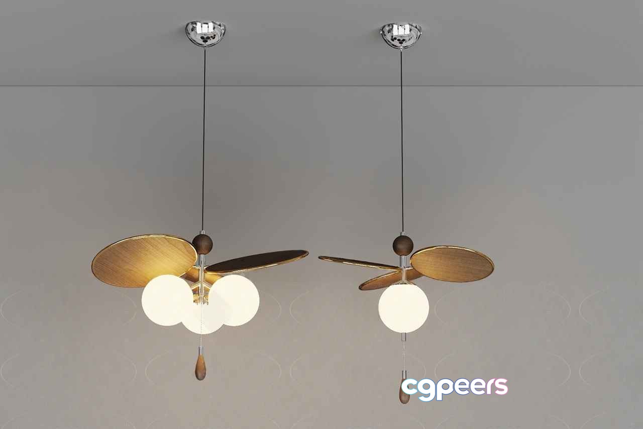 Gold Light Fixture 3D Model - 8911 - CORONA Render