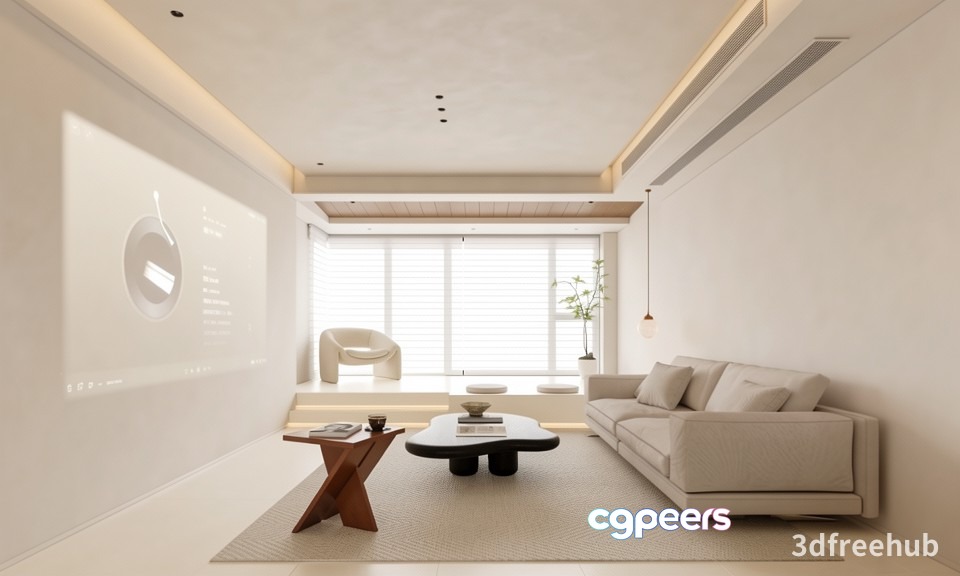 Modern Living Room 3D Model - 21503 - VRAY Render Modern Living Room 3D Model - 21503 - VRAY Render