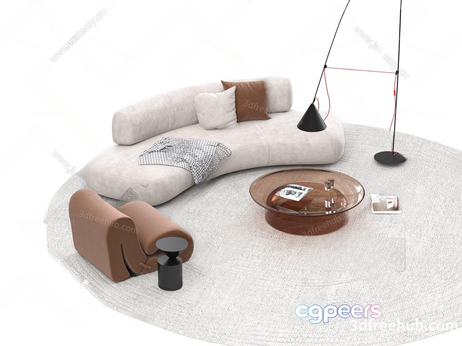 Modern Living Room 3D Model - 22678 - VRAY Render Modern Living Room 3D Model - 22678 - VRAY Render