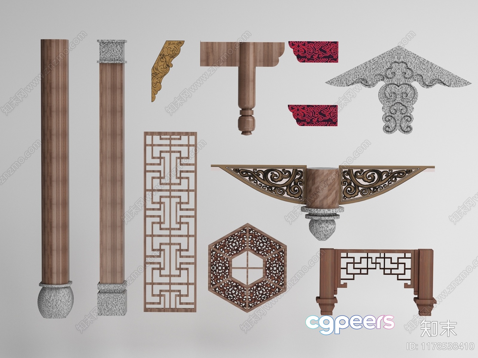 Decorative Architectural Elements 3D Model - 8292 - VRAY Render Decorative Architectural Elements 3D Model - 8292 - VRAY Render