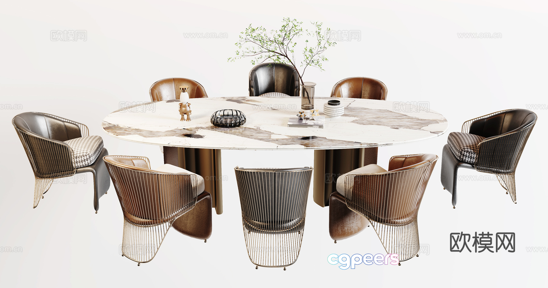 A Modern Dining Table 3D Model - 422 - VRAY Render A Modern Dining Table 3D Model - 422 - VRAY Render