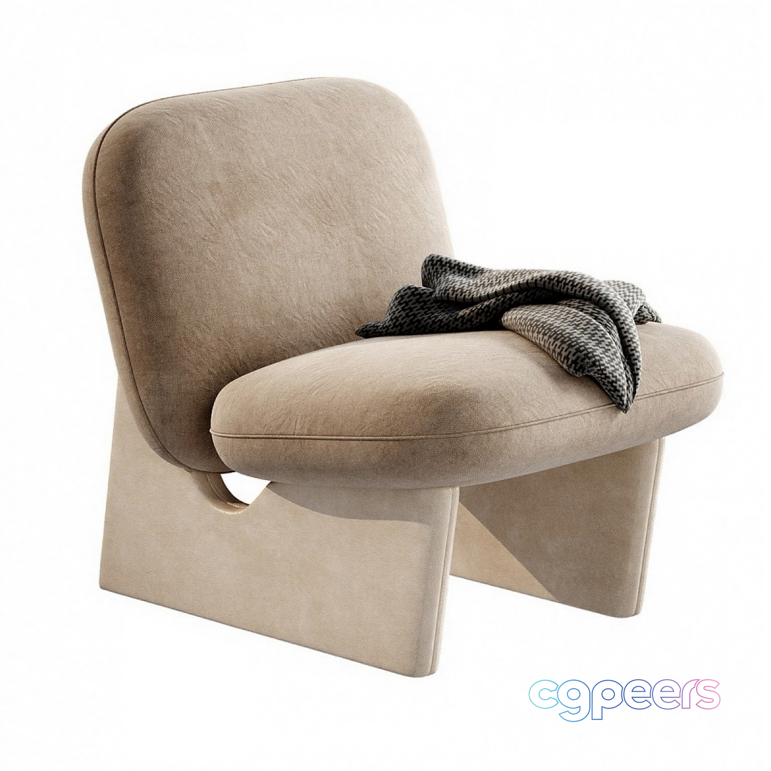 Modern Beige Chair 3D Model - 13838 - CORONA Render