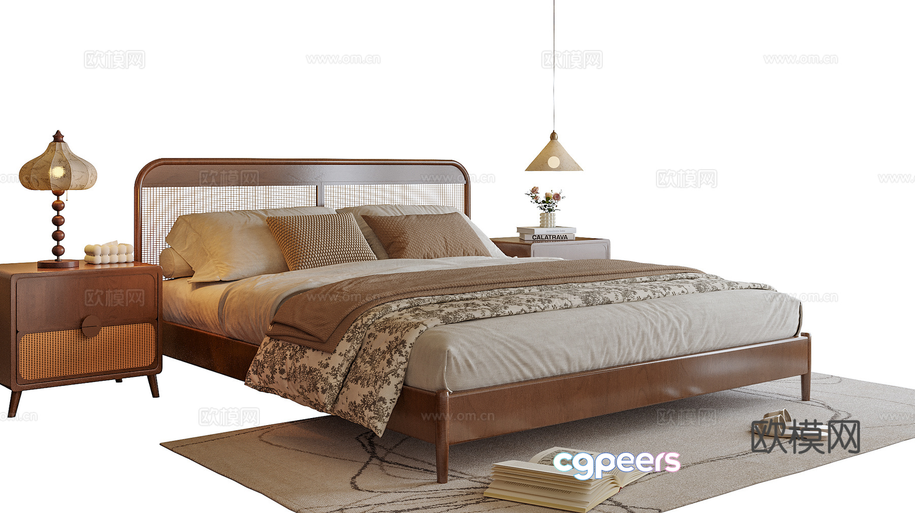 Cozy Bedroom 3D Model - 414 - VRAY Render