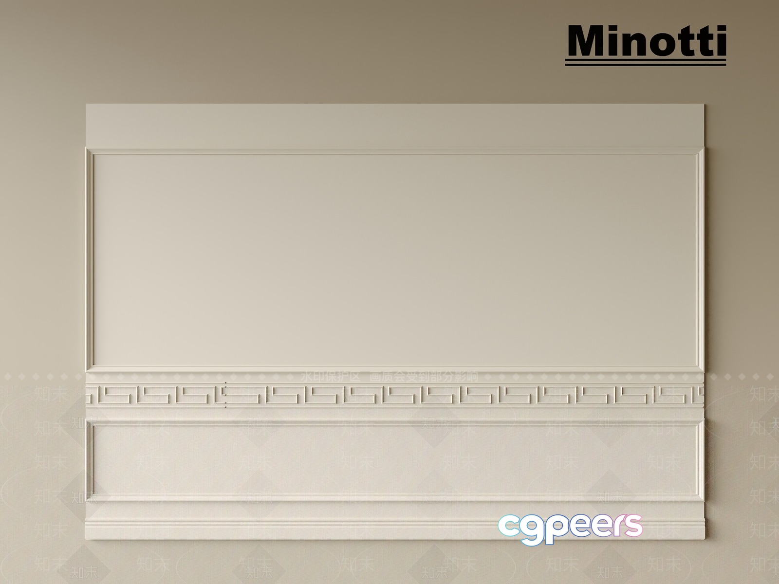 A Decorative Wall Panel 3D Model - 11243 - VRAY Render A Decorative Wall Panel 3D Model - 11243 - VRAY Render