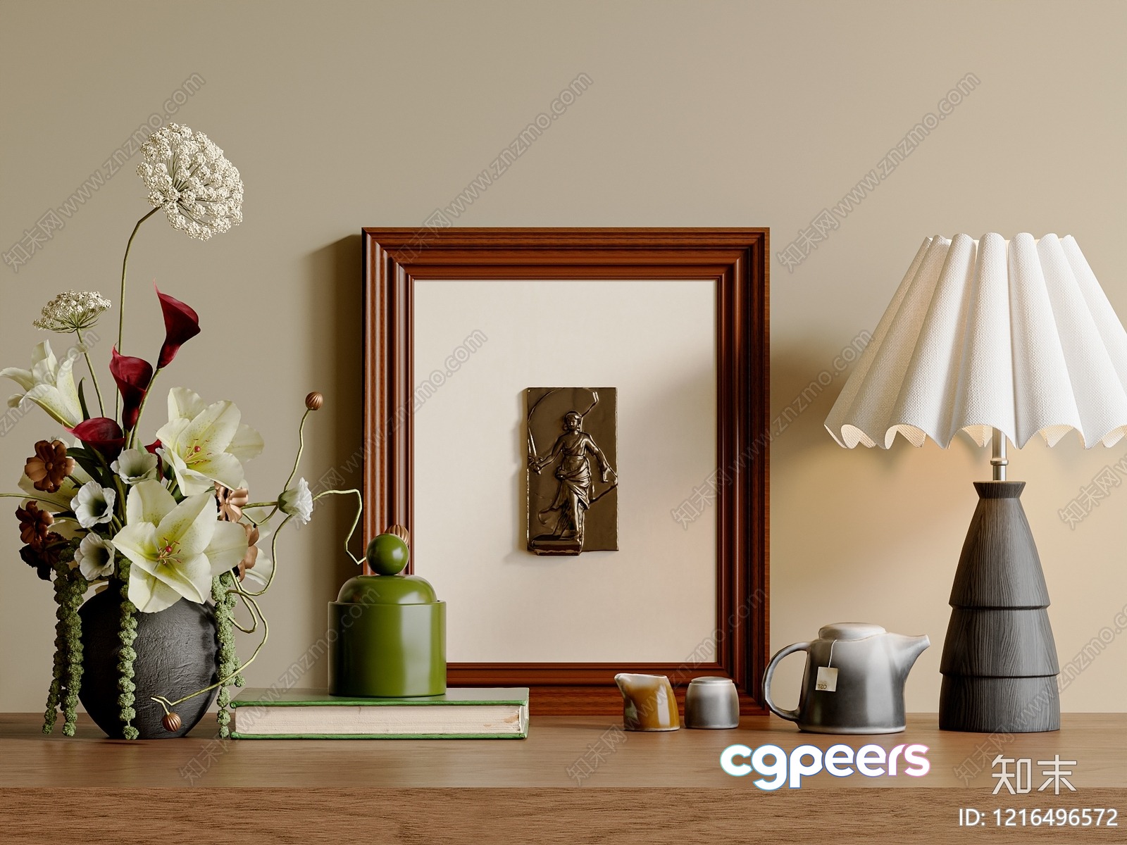 A Framed Picture On A Table 3D Model - 13451 - VRAY Render A Framed Picture On A Table 3D Model - 13451 - VRAY Render