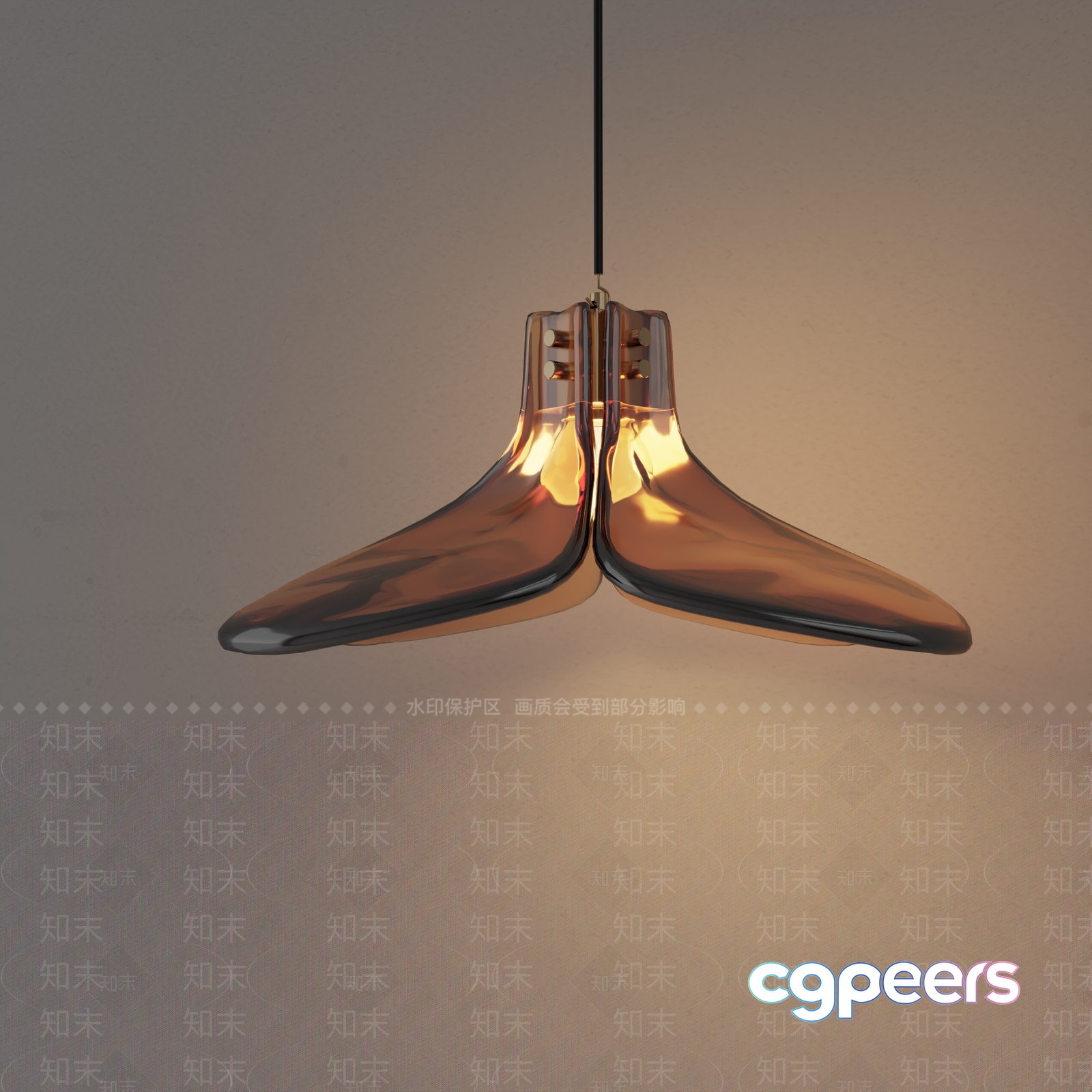 Gold Light Fixture 3D Model - 133 - VRAY Render Gold Light Fixture 3D Model - 133 - VRAY Render