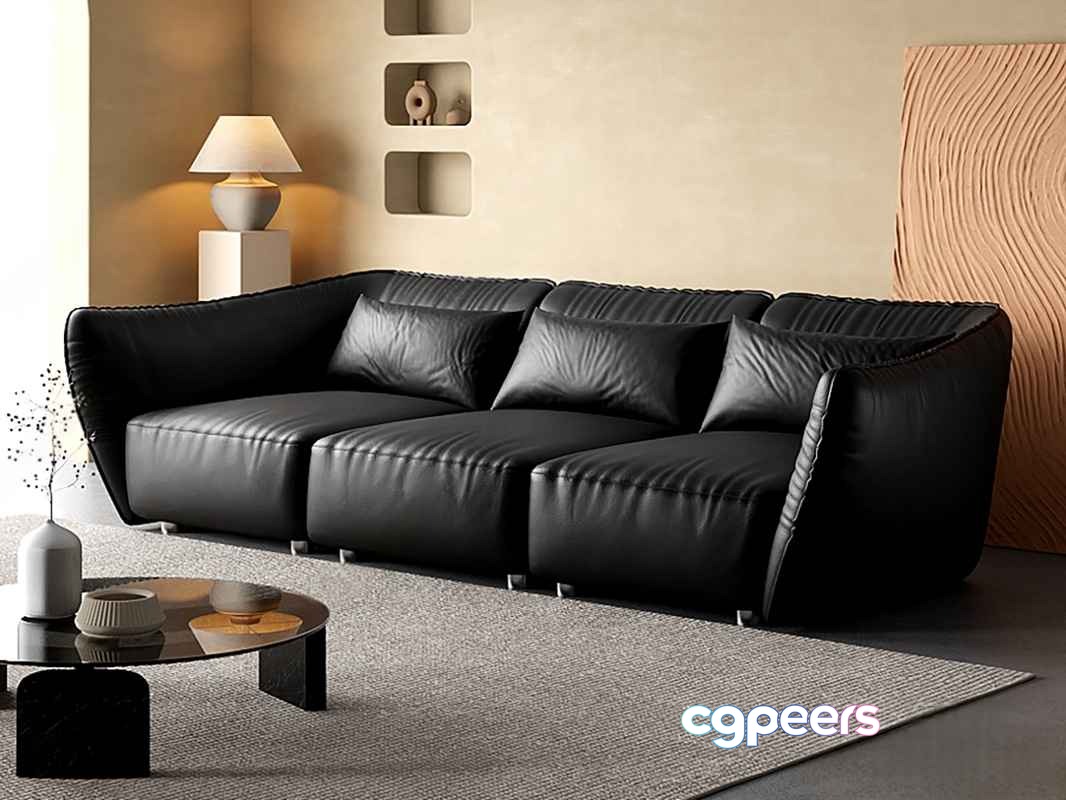 Modern Living Room 3D Model - 9231 - VRAY Render