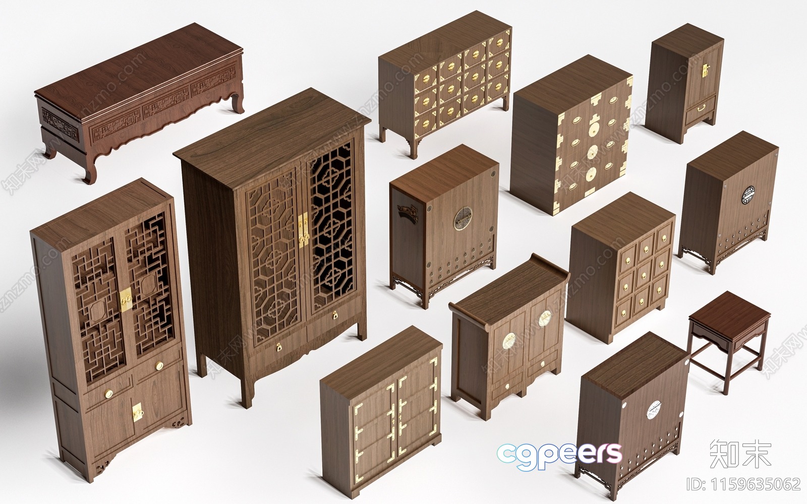 Wooden Furniture Set 3D Model - 17142 - VRAY Render Wooden Furniture Set 3D Model - 17142 - VRAY Render