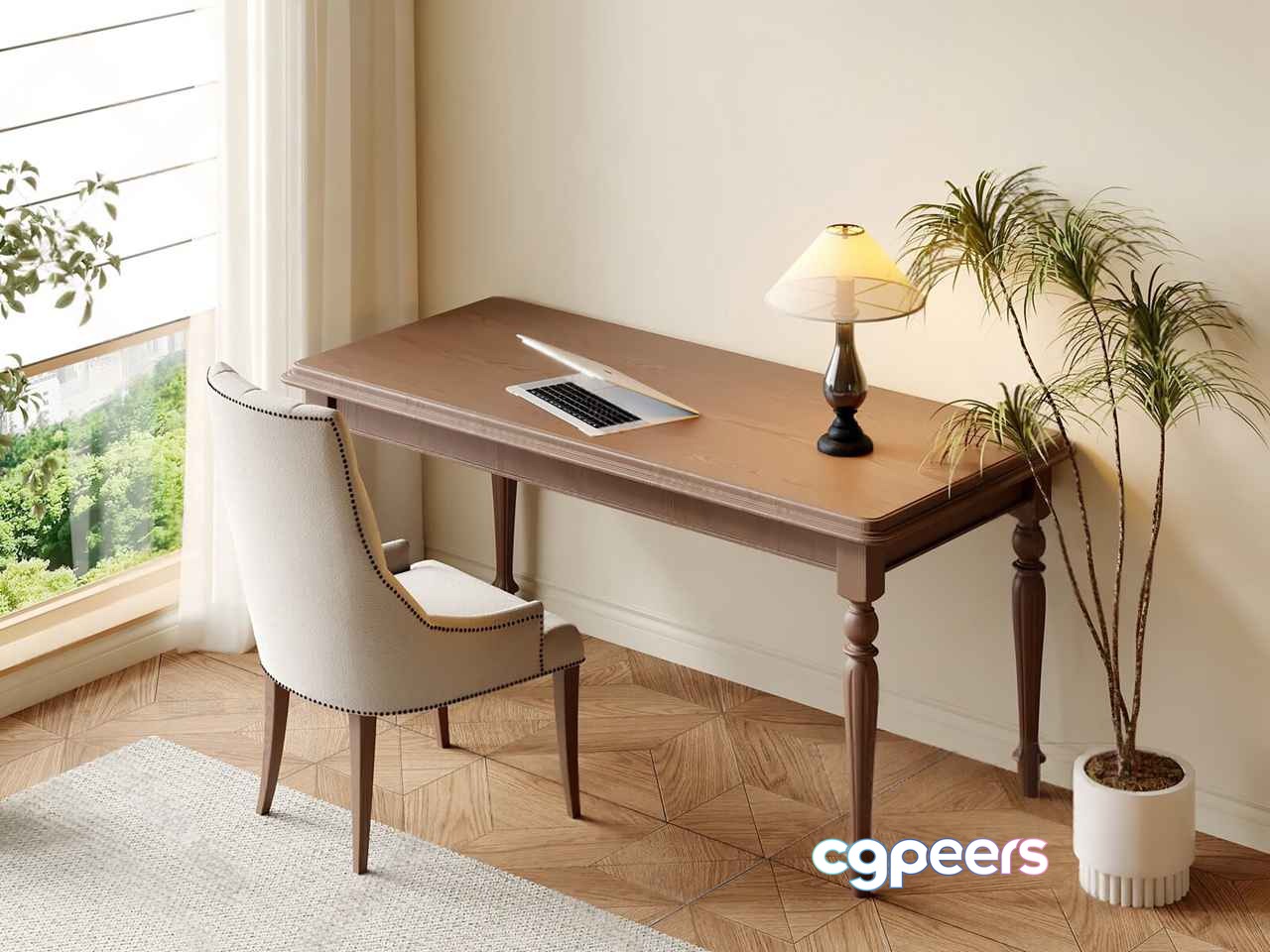 A Simple Desk 3D Model - 22721 - CORONA Render