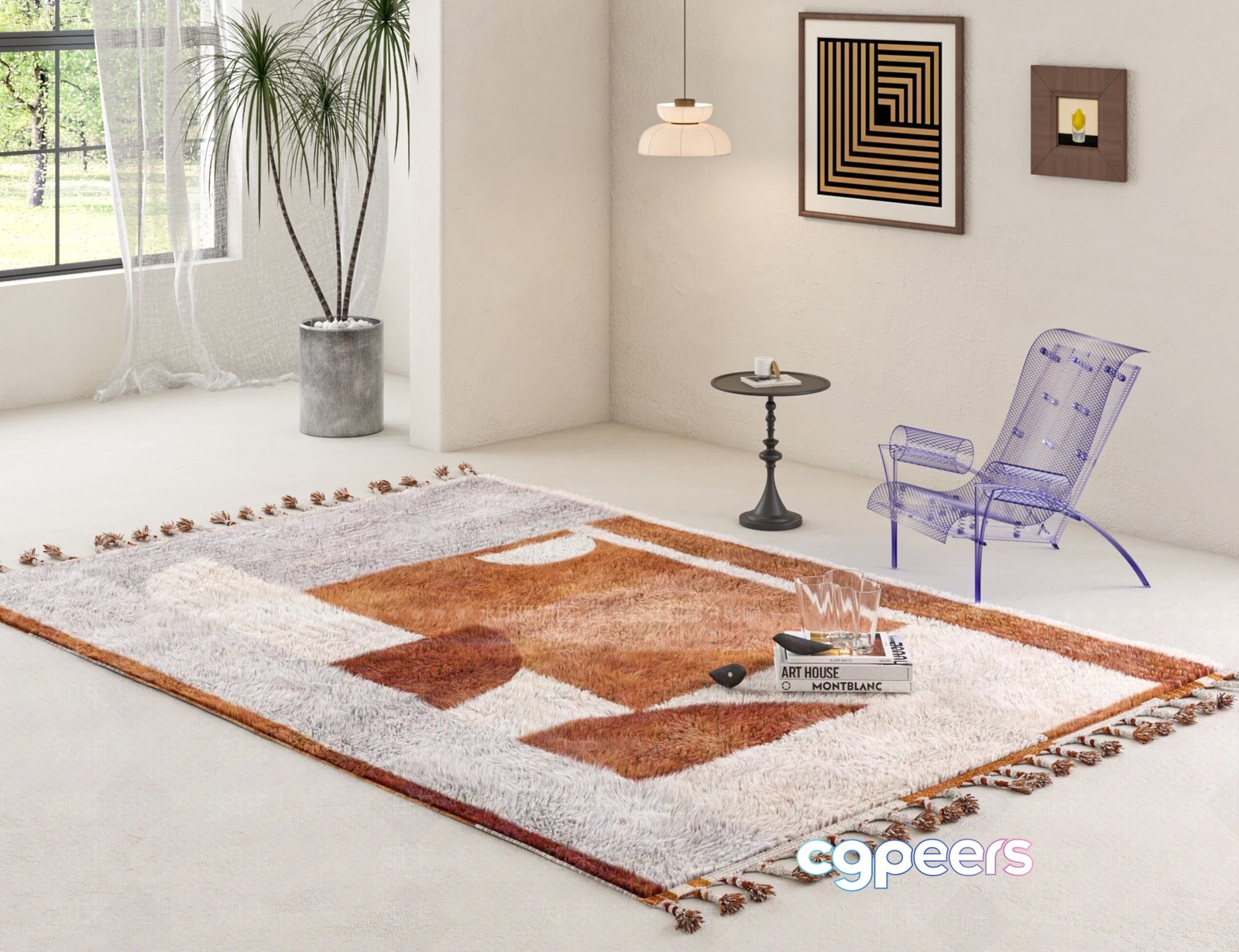 Modern Living Room 3D Model - 8174 - VRAY Render