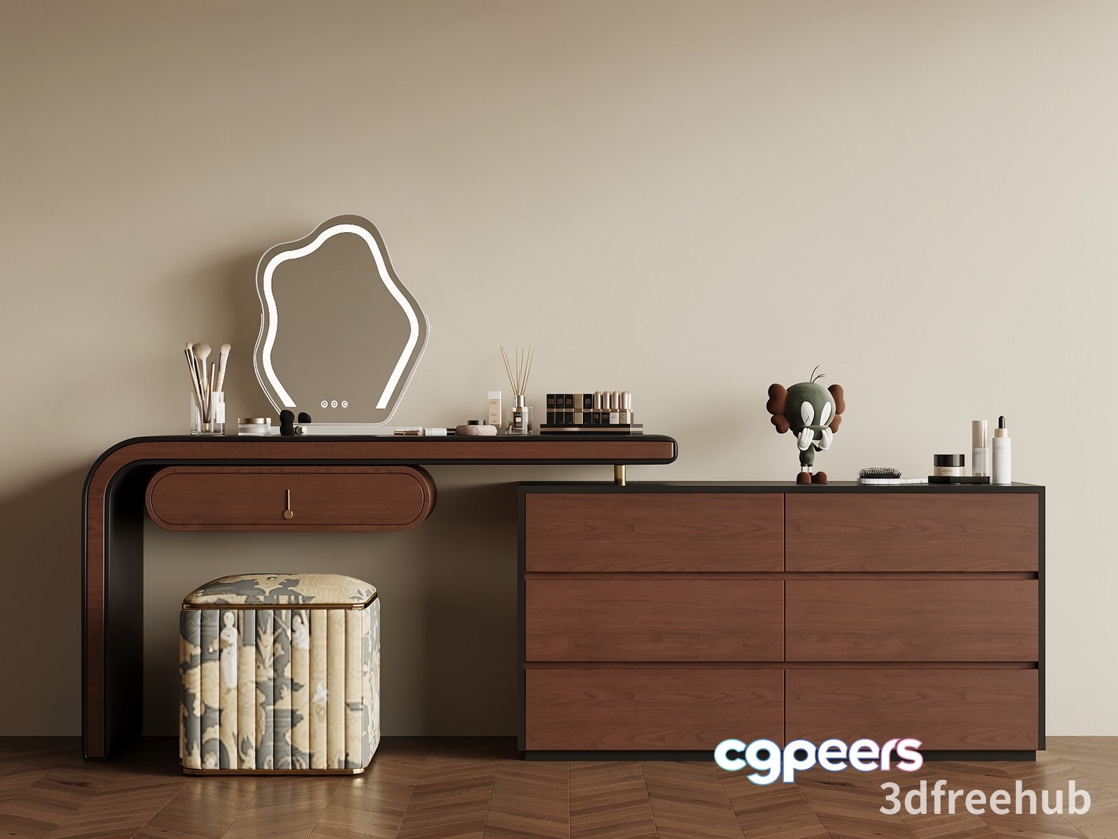 Modern Dressing Table 3D Model - 20523 - VRAY Render Modern Dressing Table 3D Model - 20523 - VRAY Render