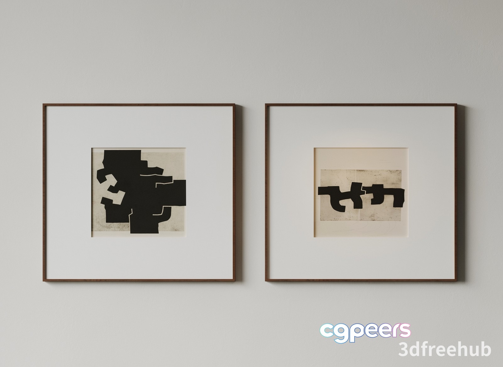 Two Framed Art Pieces 3D Model - 23340 - VRAY Render Two Framed Art Pieces 3D Model - 23340 - VRAY Render