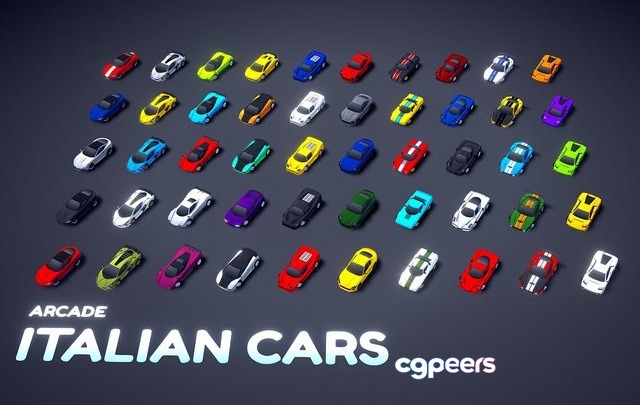 3D Game Assets - ARCADE Italian Cars Pack 3D Game Assets - ARCADE Italian Cars Pack
