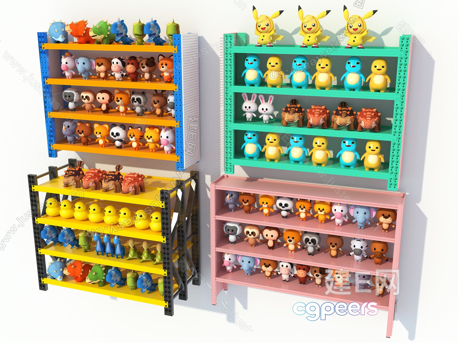 Toy Shelves 3D Model - 9462 - VRAY Render