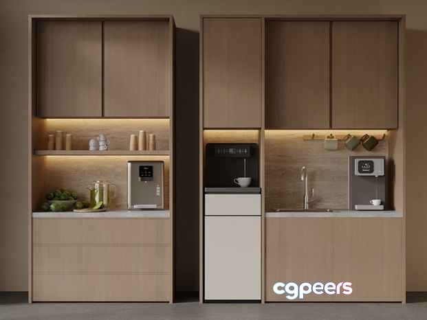 Modern Kitchen Cabinets 3D Model - 20073 - VRAY Render Modern Kitchen Cabinets 3D Model - 20073 - VRAY Render