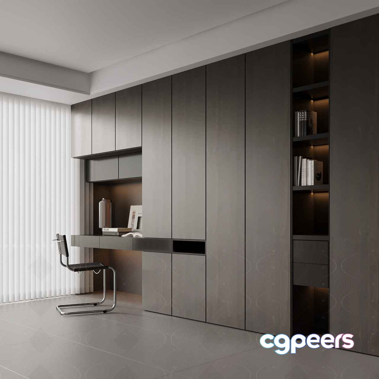 Modern Office Space 3D Model - 12524 - VRAY Render Modern Office Space 3D Model - 12524 - VRAY Render