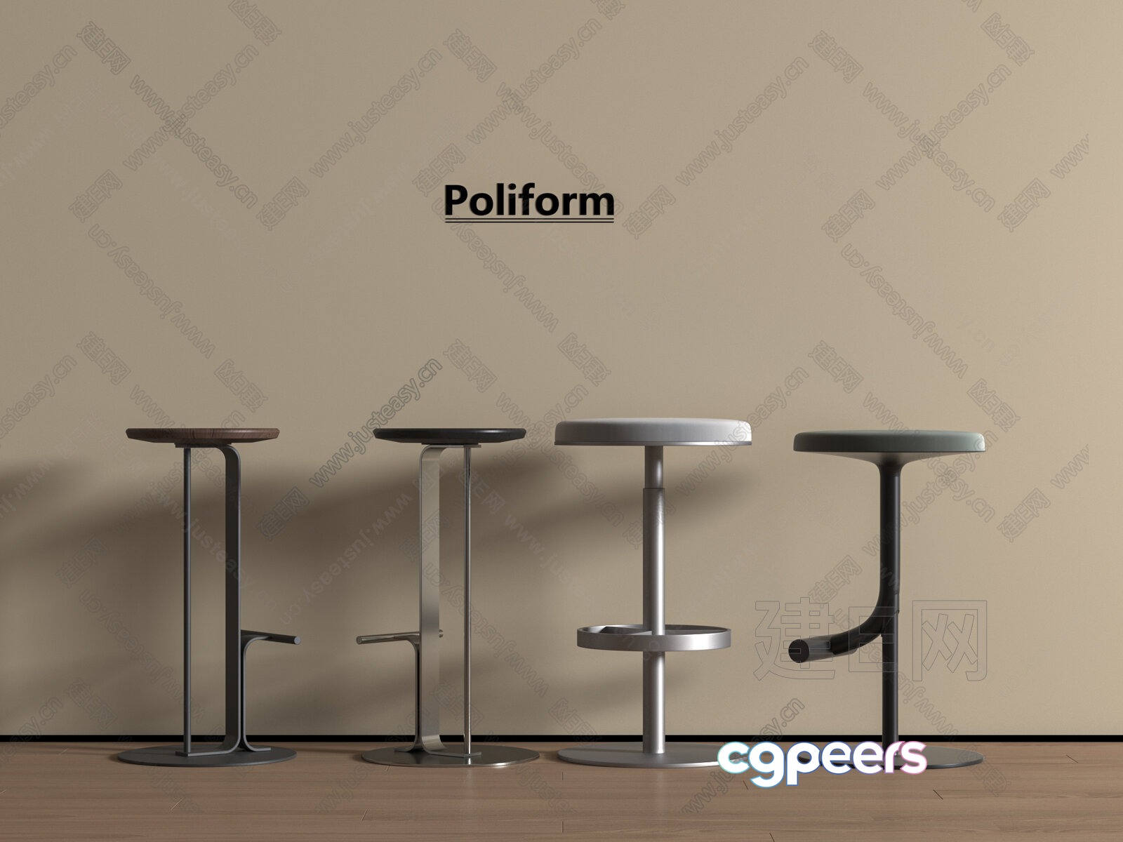 Modern Bar Stools 3D Model - 7810 - VRAY Render Modern Bar Stools 3D Model - 7810 - VRAY Render