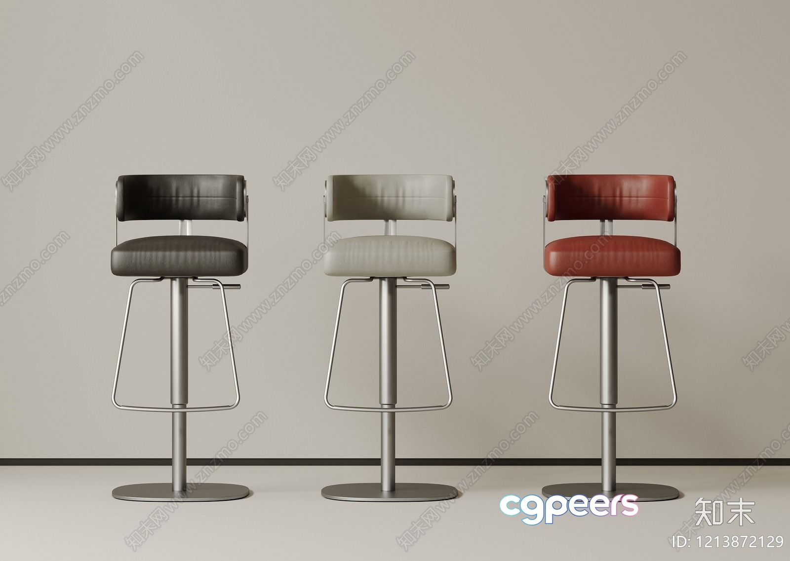 Modern Bar Stools 3D Model - 16188 - VRAY Render