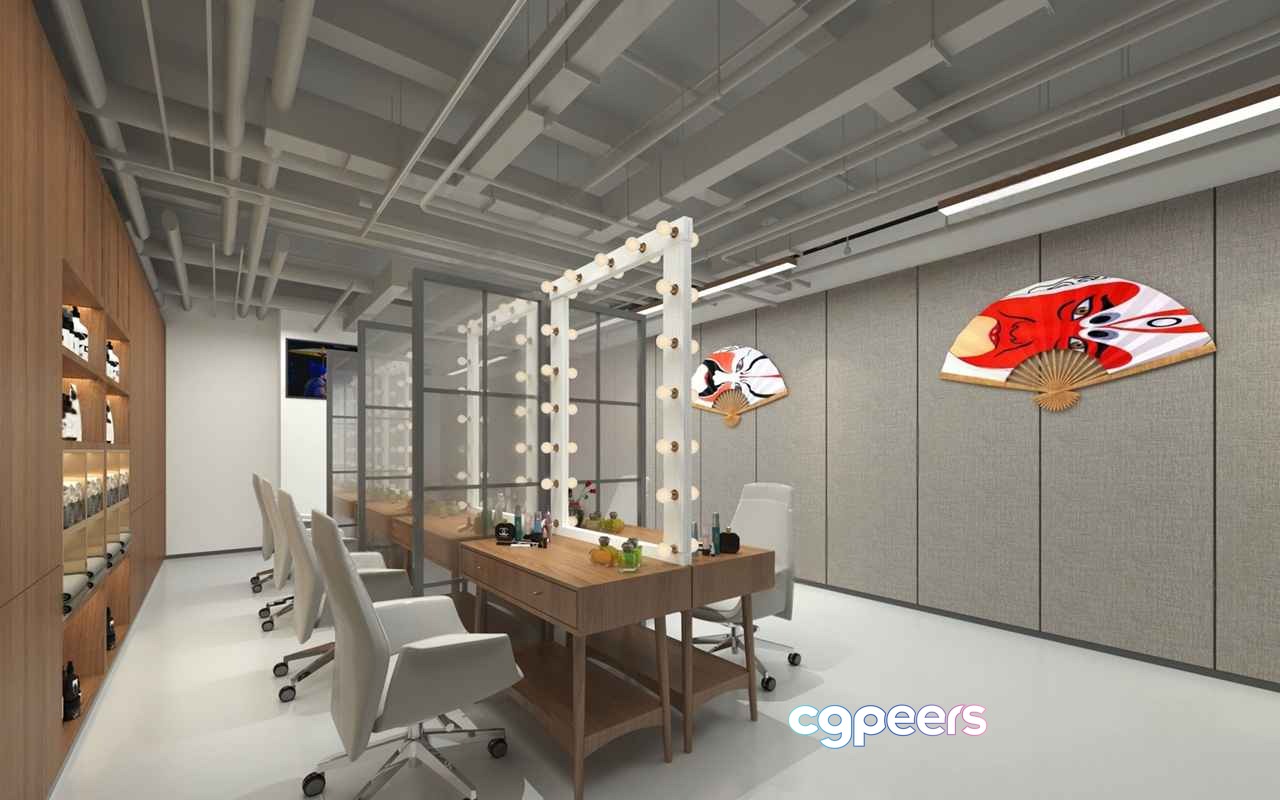 Modern Makeup Room 3D Model - 22501 - VRAY Render