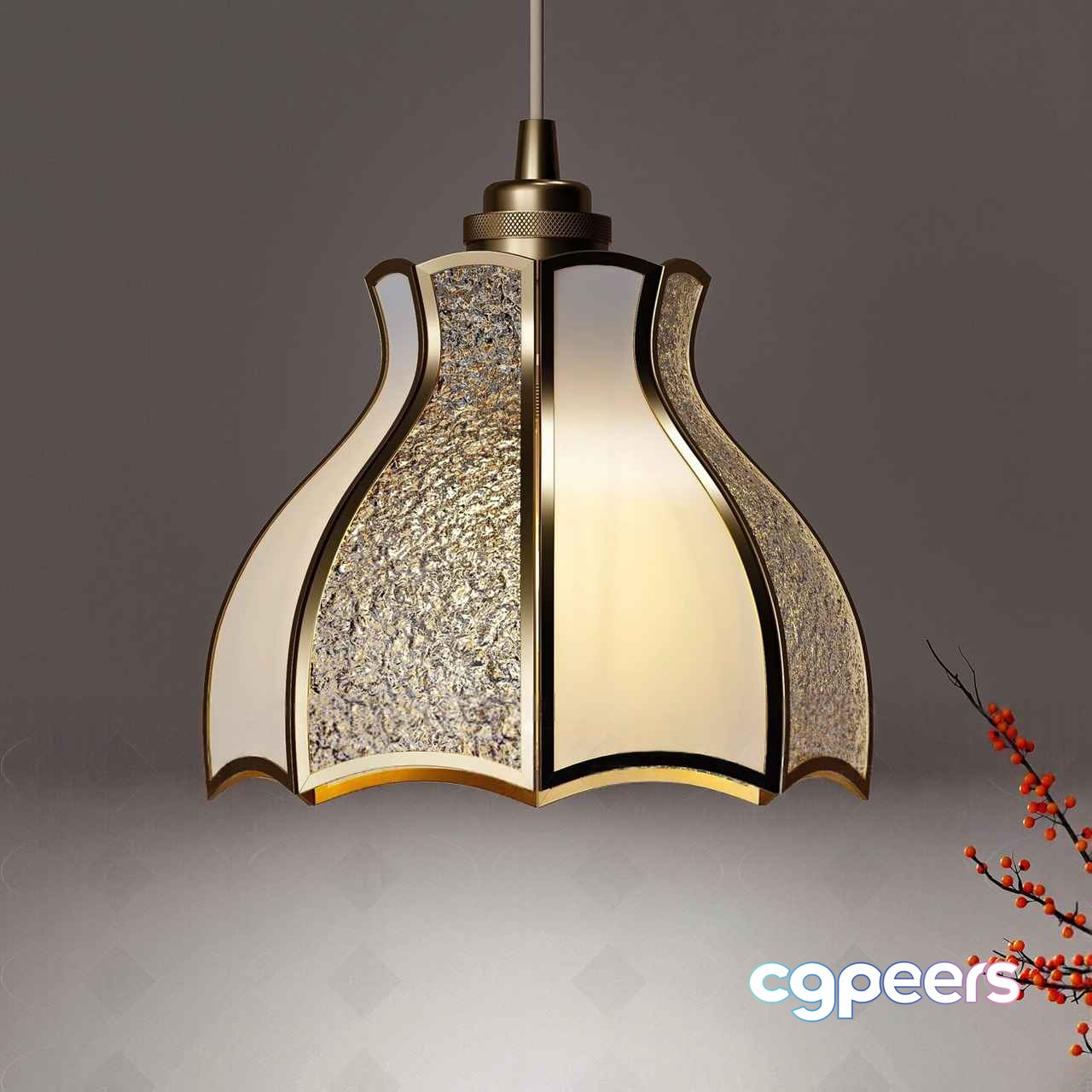 Gold Light Fixture 3D Model - 15228 - VRAY Render Gold Light Fixture 3D Model - 15228 - VRAY Render