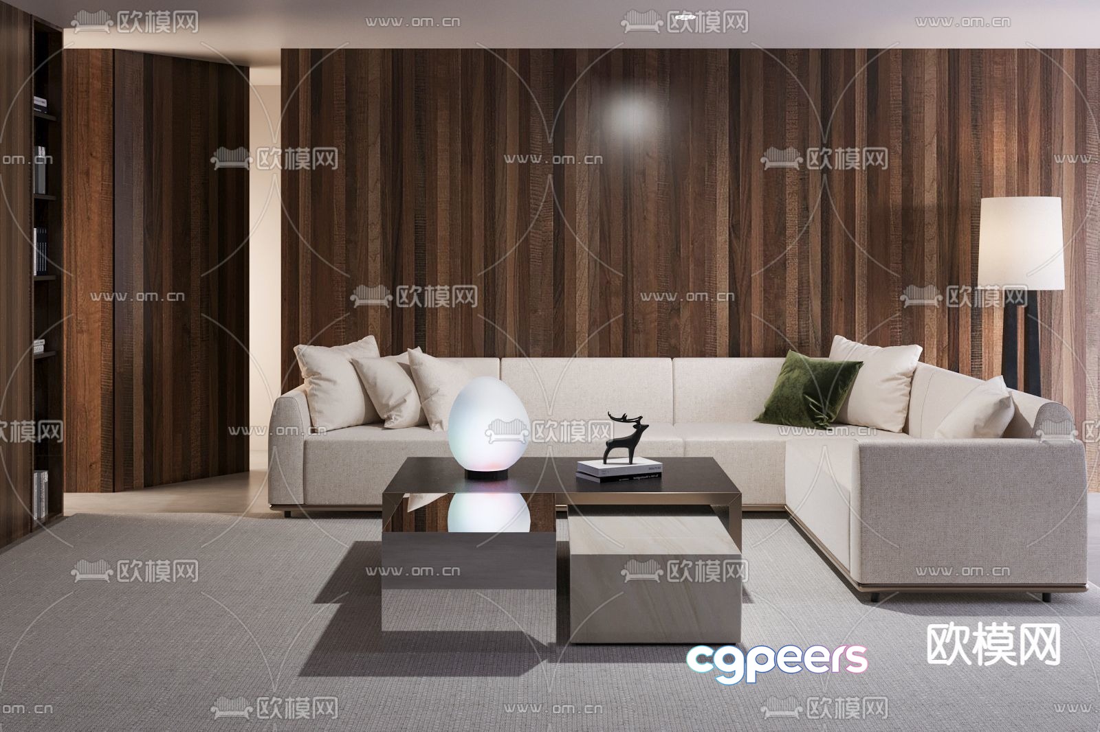 Modern Living Room 3D Model - 21065 - VRAY Render Modern Living Room 3D Model - 21065 - VRAY Render