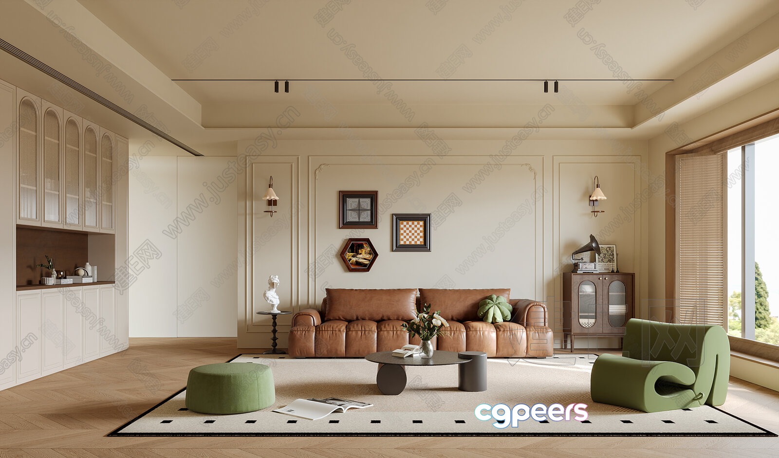 Modern Living Room 3D Model - 22373 - VRAY Render Modern Living Room 3D Model - 22373 - VRAY Render