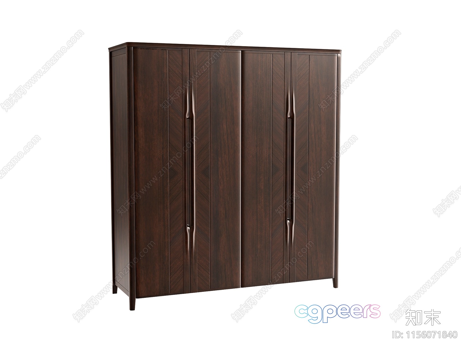 A Large Wooden Cabinet With Multiple Doors 3D Model - 5160 - VRAY Render A Large Wooden Cabinet With Multiple Doors 3D Model - 5160 - VRAY Render
