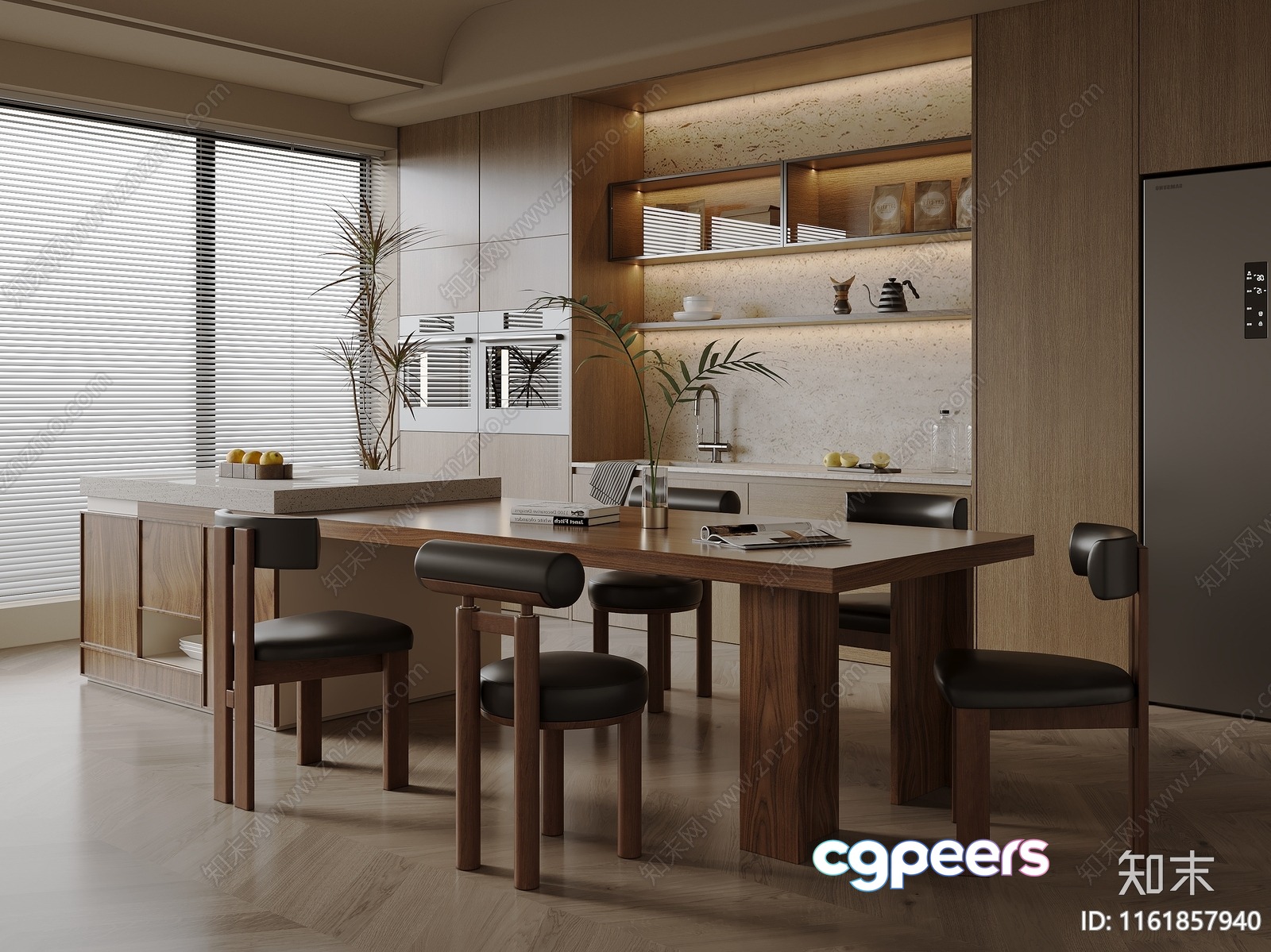 Modern Kitchen Table 3D Model - 11799 - VRAY Render