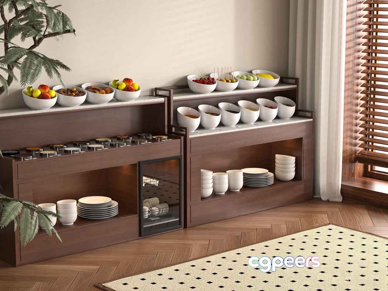 Modern Kitchen Setup 3D Model - 20360 - VRAY Render Modern Kitchen Setup 3D Model - 20360 - VRAY Render